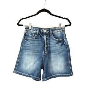 Kancan Mom Fit Shorts Women 24 Blue NWOT